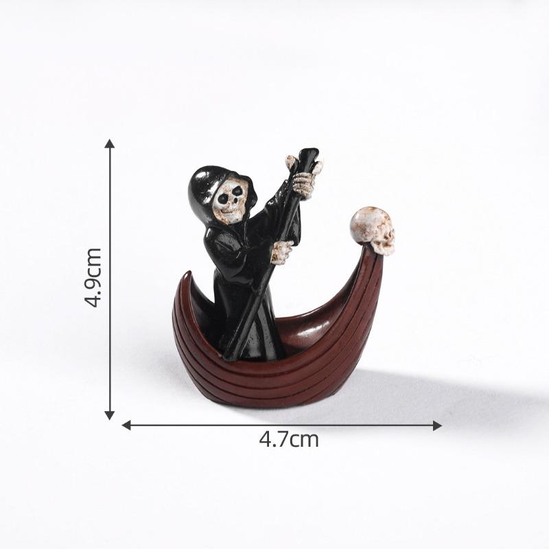 Halloween Skull and Bat Figurine Decorative Accessories Mini Micro-landscape Ornaments