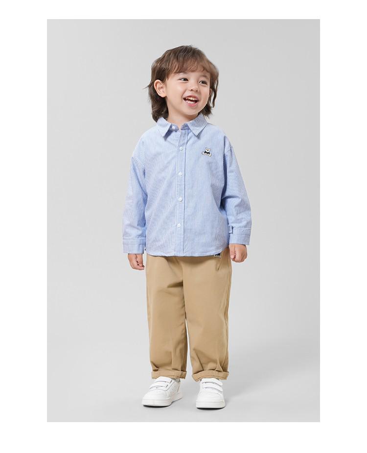 Trendy European Boys' Long Sleeve Casual Shirt - Spring/Autumn Kids' Clothing