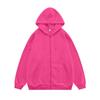 High-quality Light Board Hanchao Autumn Sweater Men's and Women's Zipper Cardigan Polyester Solid-color Hooded Sweater