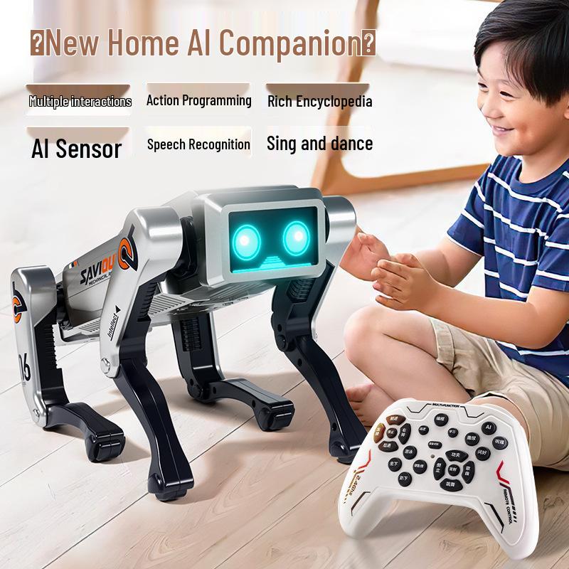 Smart AI Robot Dog - Interactive Voice-Controlled High-Tech Toy with Mobile Remote for Boys
