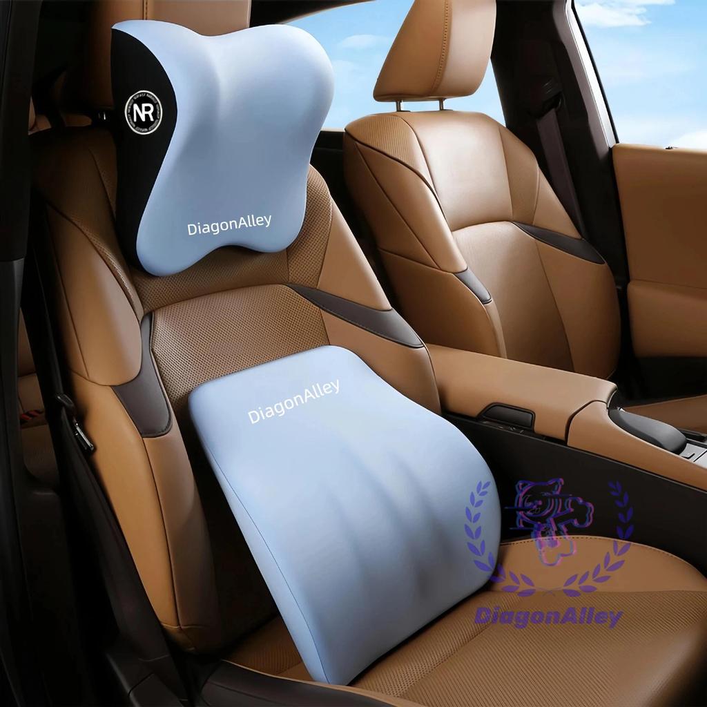 1/2PCS Car Headrest and Lumbar Support Neck Pillow Set Automotive Memory Foam Office Chair Headrest Fatigue Relief Travel Pillow