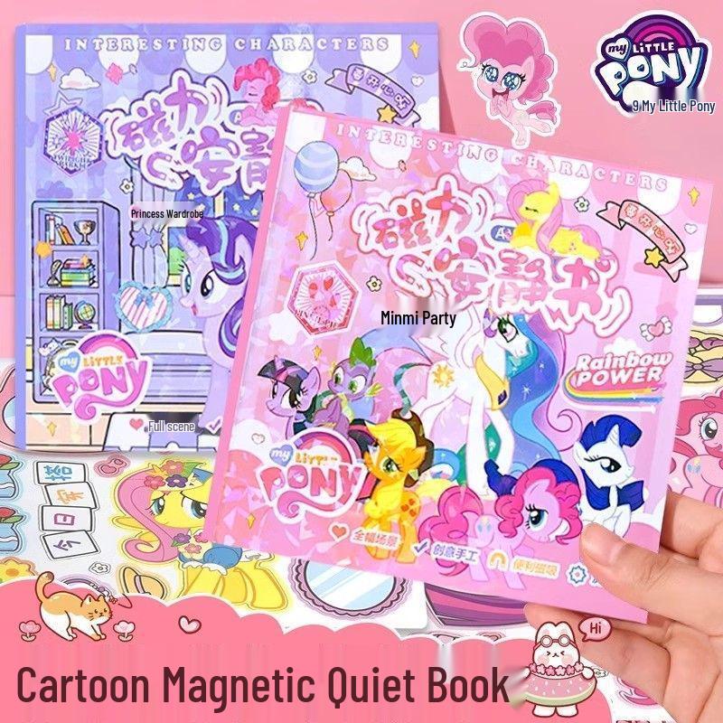 Livre Magnétique Silencieux Petit Poney: Autocollant Extra-Large Habillage Jouet Éducatif