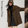 Women's Retro Alpaca Wool Double-Faced Plaid Coat