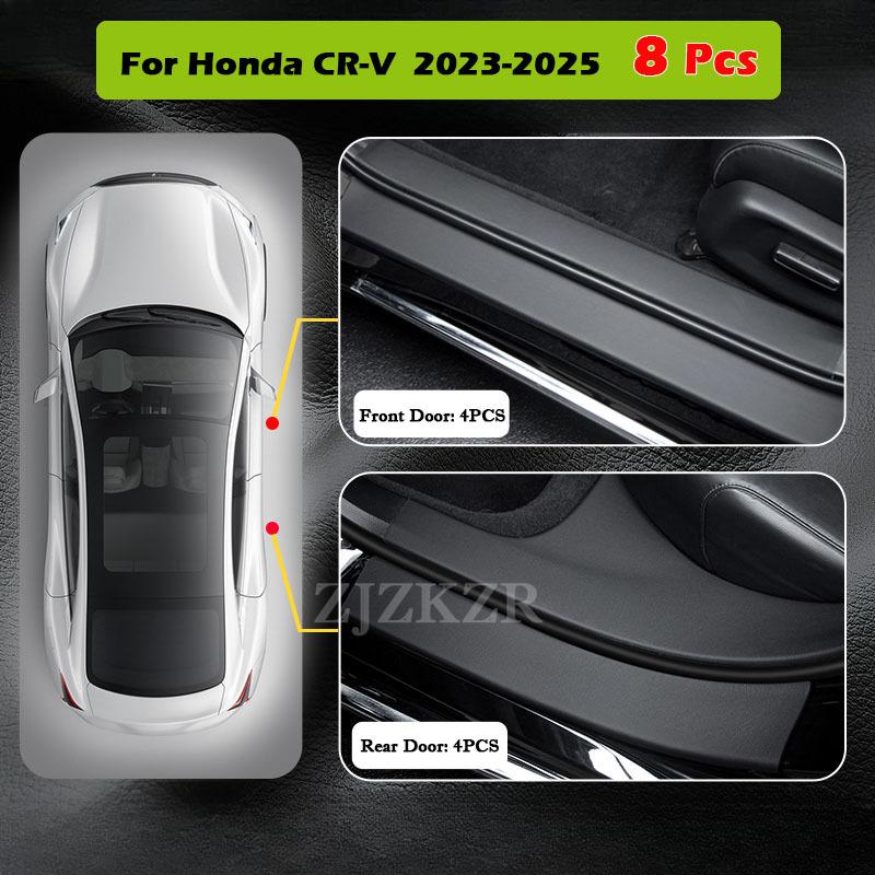 For Honda CR-V CRV 2012-2025 Car Door Sill Scuff Stickers Trunk Panel Guards Protector Trim Anti-scratch Exterior Parts Decor