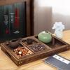 Solid Wood Multi-Compartment Tea Brewing Tray Set - Seven-Piece Noble Child Collection with Dried Fruit Section