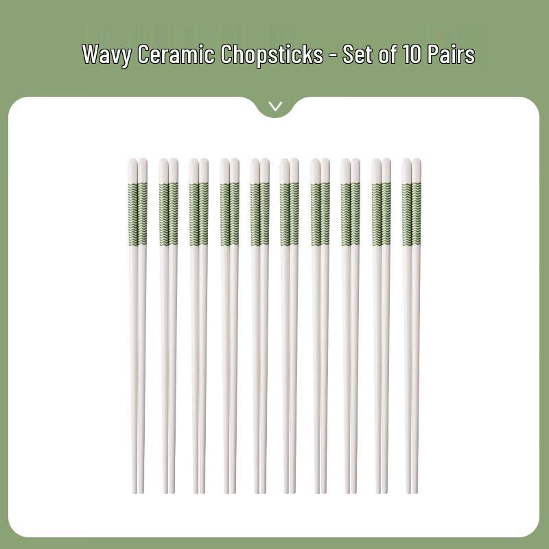 Mod Lanka Ceramic Chopsticks - Ripple Design (10 Pairs)