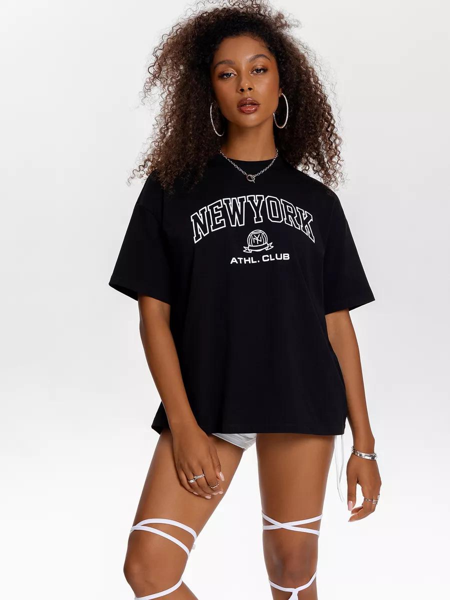 Oversized plus size T-shirt with print L