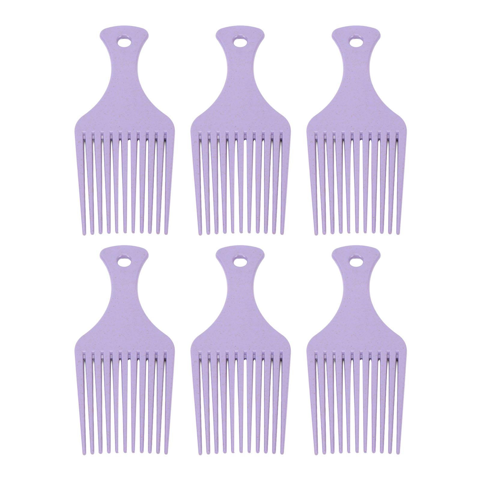 

10 шт. Широкие зубчики для волос для вьющихся волос, расчески из пшеничной соломы, эргономичная ручка, многофункциональная