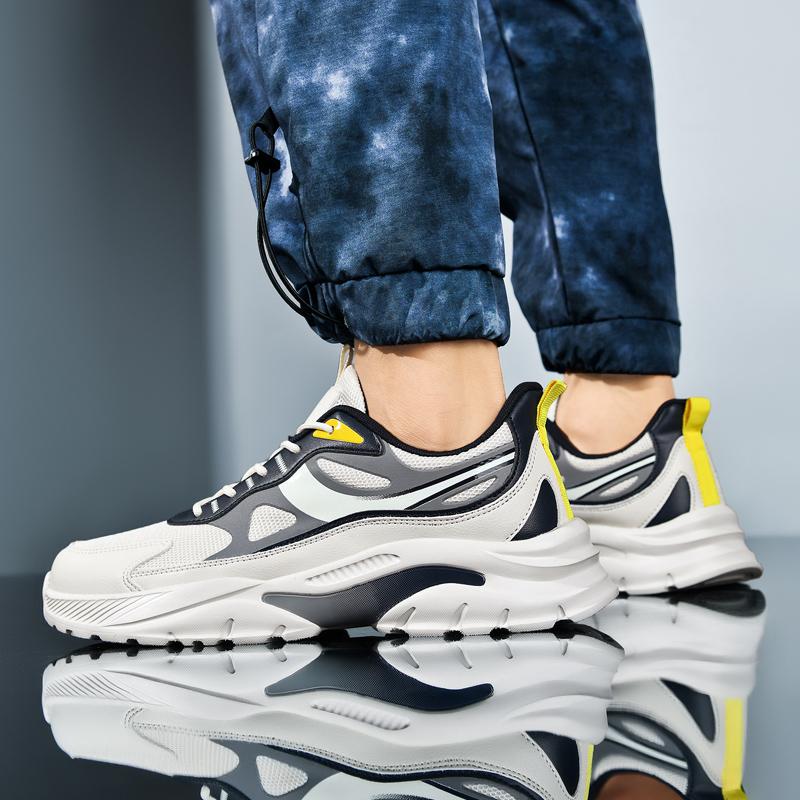 Fashion 2025 New Spring Autumn Soft soled Running Men's Mesh Breathable Casual Sports Shoes Men's Coconut Trendy Shoes Men's Shoes 49