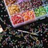 About 2 * 4mm Glass Two-color Cat's Eye Beads, DIY Bracelet Beaded Jewelry Accessories