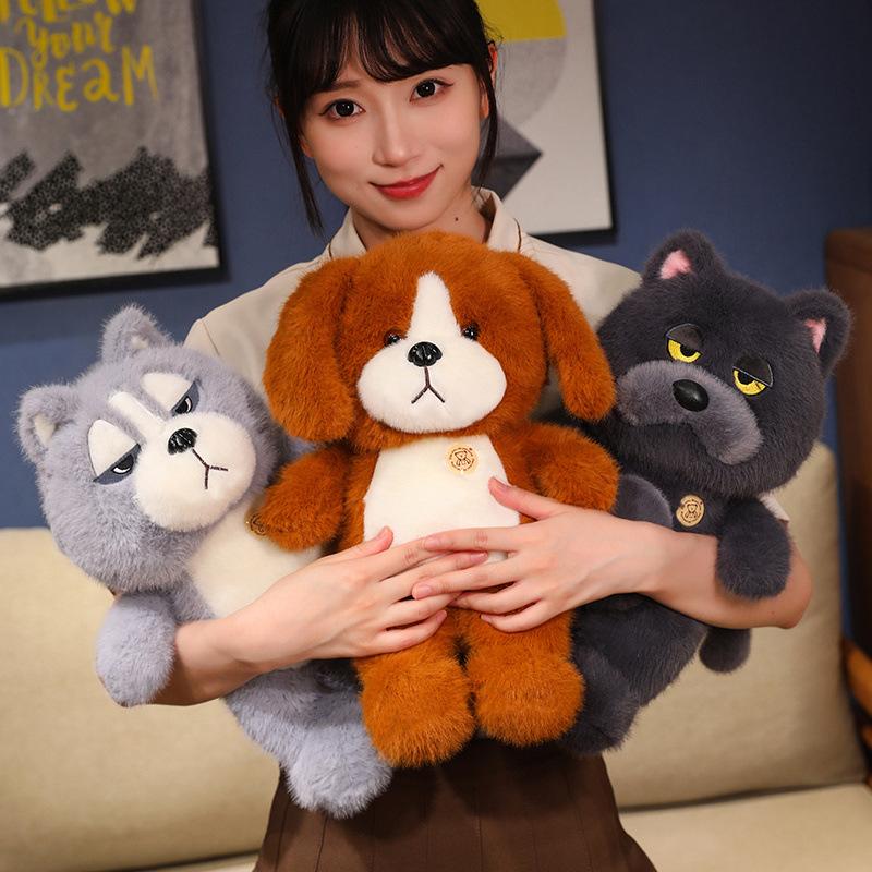 Cute Cat Doll Plush Toy Beagle Doll Children's Company Soothing Rag Doll Birthday Gift