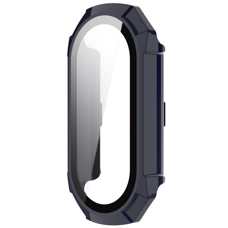 

Full Cover Case Glass для Xiaomi Mi Band 8 9 Screen Protector Film Miband 9 8 NFC Band Watch Protective PC Frame Cases Xiaomi Mi Band 9NFC темно-синього кольору