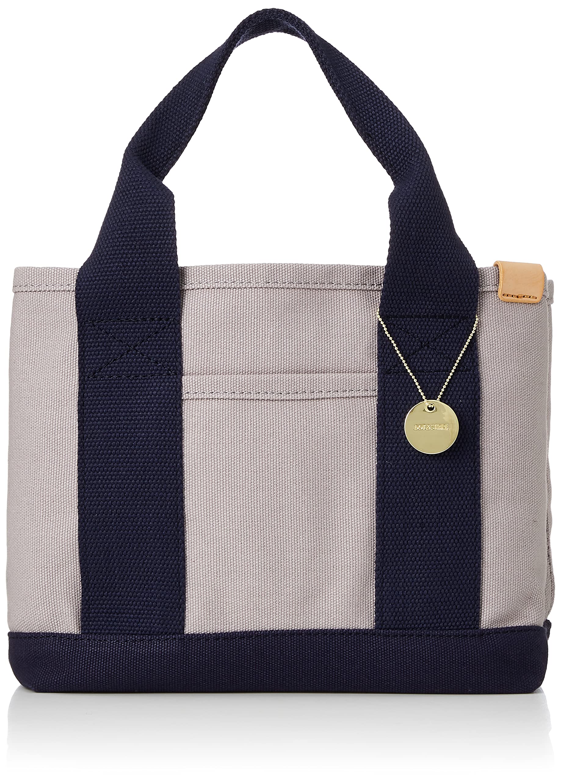 DOT&STRIPE MONOPIA Canvas Divided Mini Tote Bag DS-13959A Women s Gray Free Size