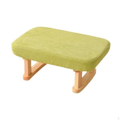 Reposapiés otomano con patas de madera para el hogar y la oficina