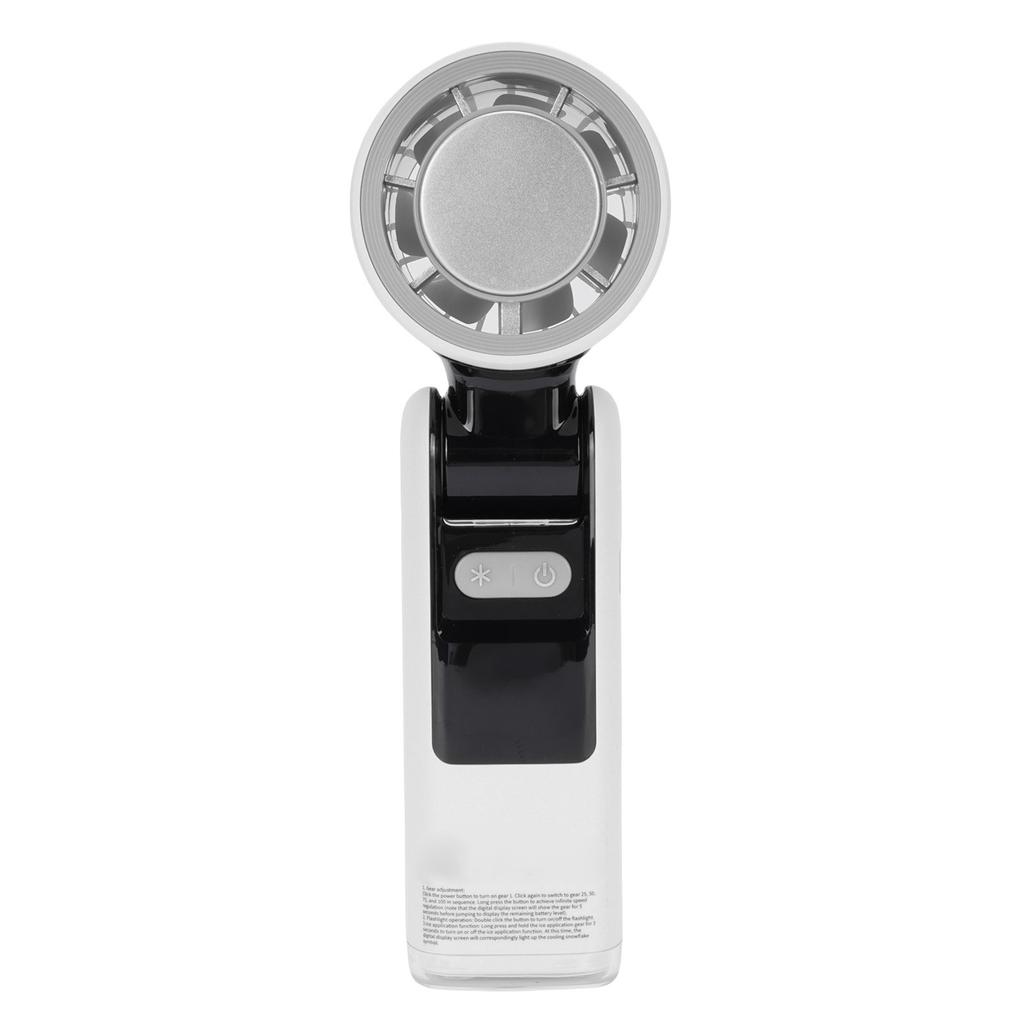 Ice Cooling Hand Fan Ice Cooling Handheld Fan LED Light Rechargeable 4000mAh 100 Speed LED Digital Display for Travel