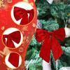 Christmas Bow Garland Bowknot Indoor Fireplace for Christmas Tree Door Craft Christmas Decoration Velvet Bow Hanging Ornament