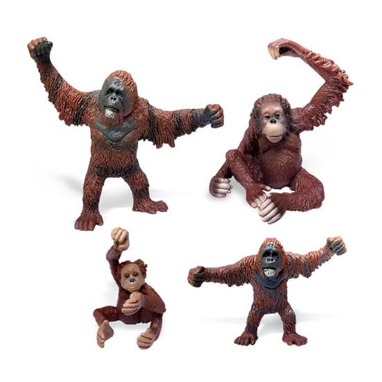 Miniature Orangutan Cute Delicate Craft PVC Wild Animal Orangutan Model for Gift