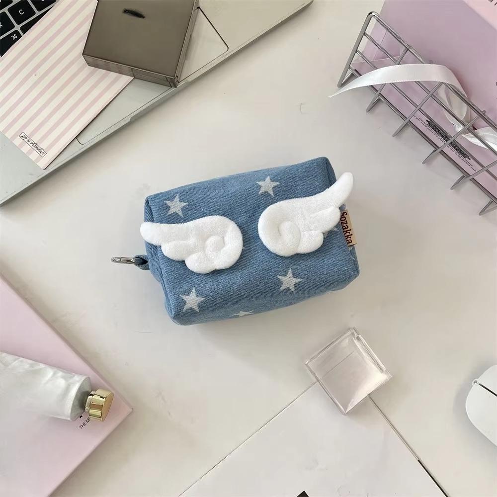 

Y2k Korean Style Storage Bag Desktop Storage Star Bow Cosmetic Bag School Style D