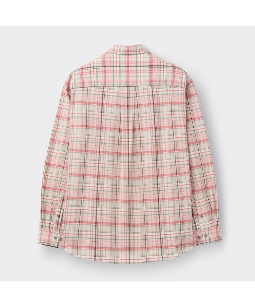 Keoseuuteommellou Red Oversized Fit Check Shirt Cwsam26204Rex