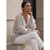 V Neck Long Sleeve Flower Pattern Knit Cardigan Sweater