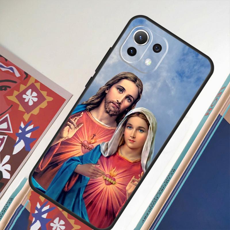 Virgin Mary And Jesus Heart For Xiaomi 11T 12T 13 Pro 12 11 Lite Phone Case For POCO F5 X5 Pro F4 X4 GT F3 M5 X3 Pro POCO X3 Pro