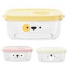 Food Storage Container Transparent No Odor Microwave Box Highly Sealed Oblong Shape Storage Vegetable Cartoon Printing Food