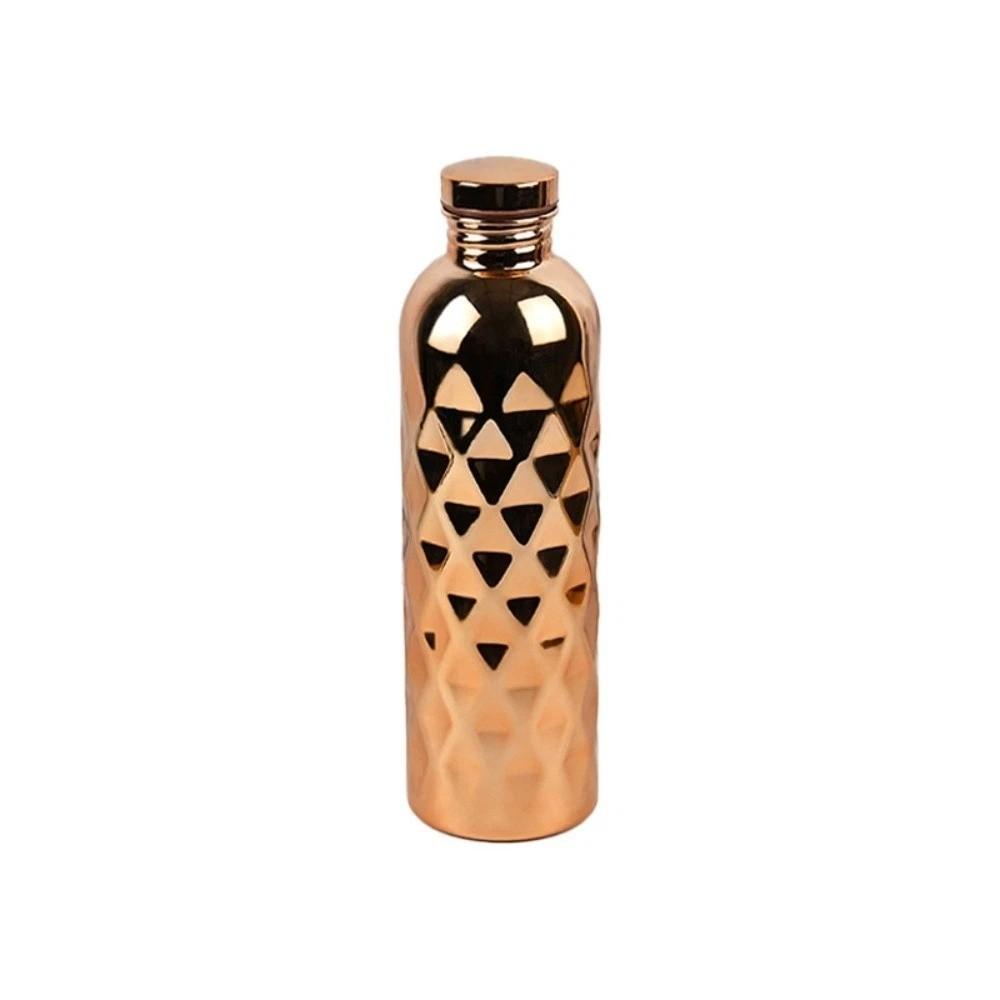 1300ml Sports Water Bottle Hammer Pattern Rhombus Embossed Stainless Steel Drinking Cup Leakproof Portable Drinking Flask