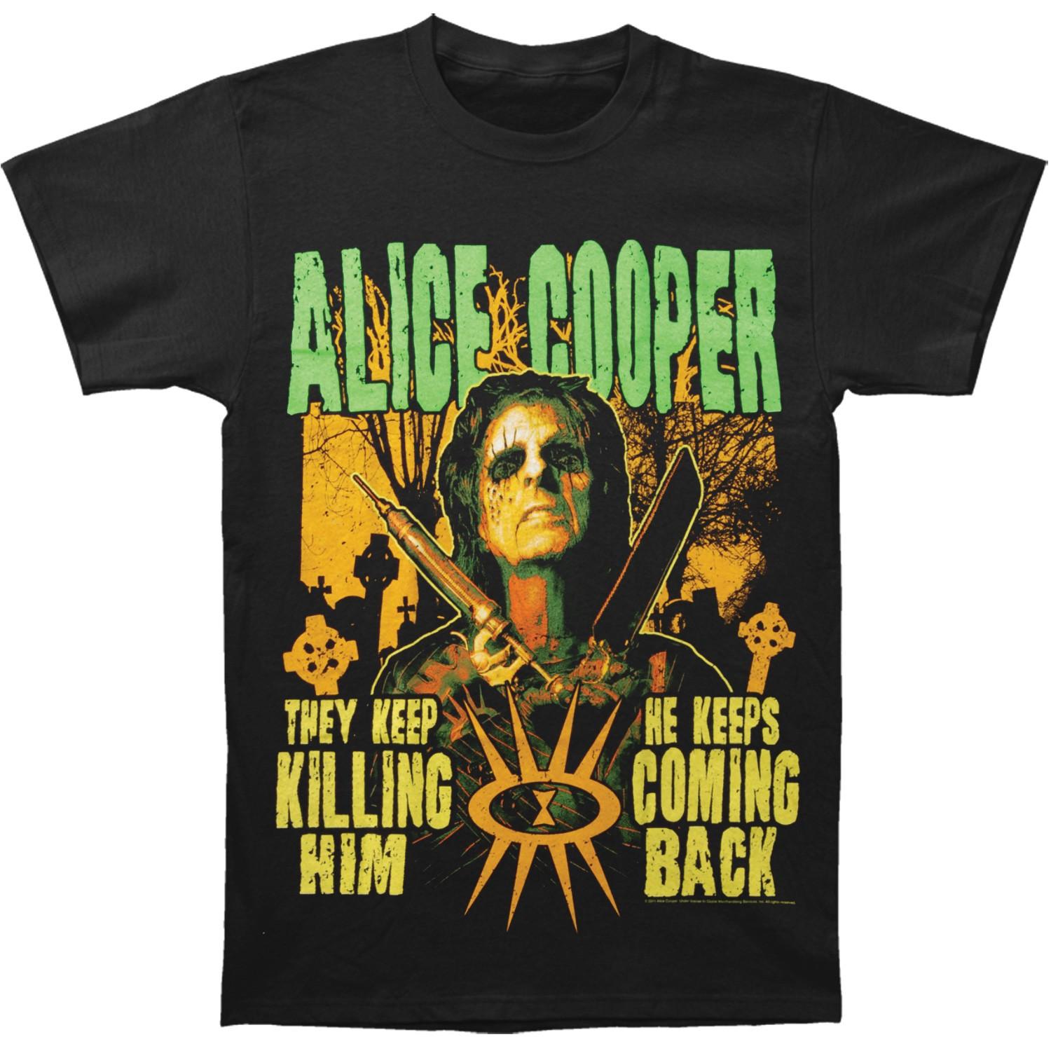 Men s Alice Cooper Graveyard T-shirt X-Large Black XXXL