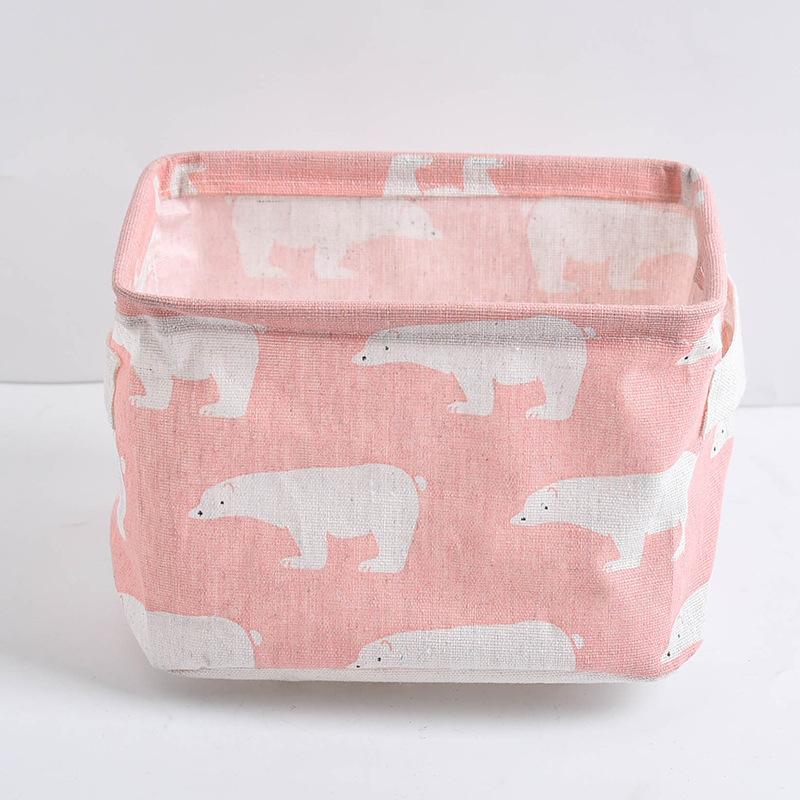 1 stück Baumwolle Leinen Stoff Wasserdicht Desktop Kleinigkeiten Korb Lagerung Box Kosmetik Spielzeug Organizer Unterwäsche Socken Kleidung Storagebag