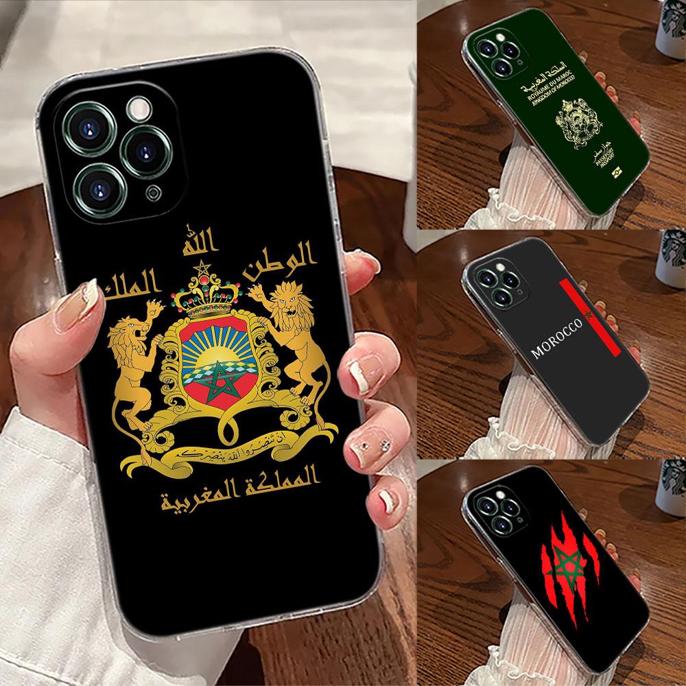 Morocco Flag Maroc Passport Case For Apple iPhone 17 16 15 14 13 12 11 Pro Max 16 Plus 16E 17Air 17Pro Phone Cover Silicon Funda