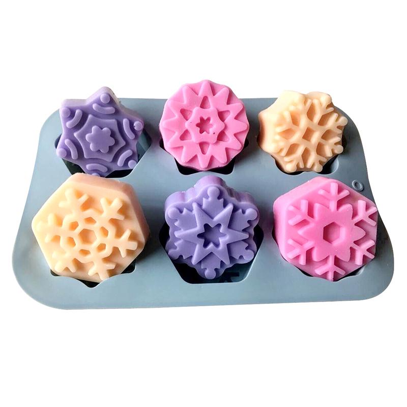Weihnachten Schneeflocke Seife Form Silikon Form Aroma Gips Gips Harz Form