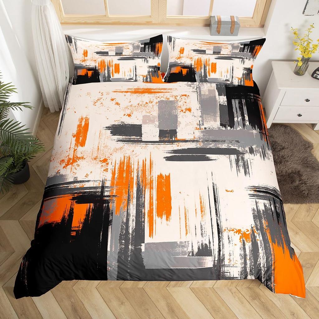 Abstract Art Duvet Cover Sets For Teens Queen Quilt Covers Lightweight Down Room Decor 2 Pillowcases 1 Duvet Cover No Comforter