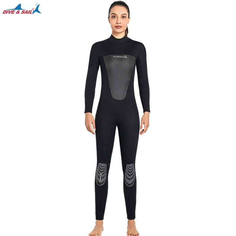 Diving Suit 3mm Long-sleeved One-piece Thermal Large Size Snorkeling Swimming Cold-proof Surfing