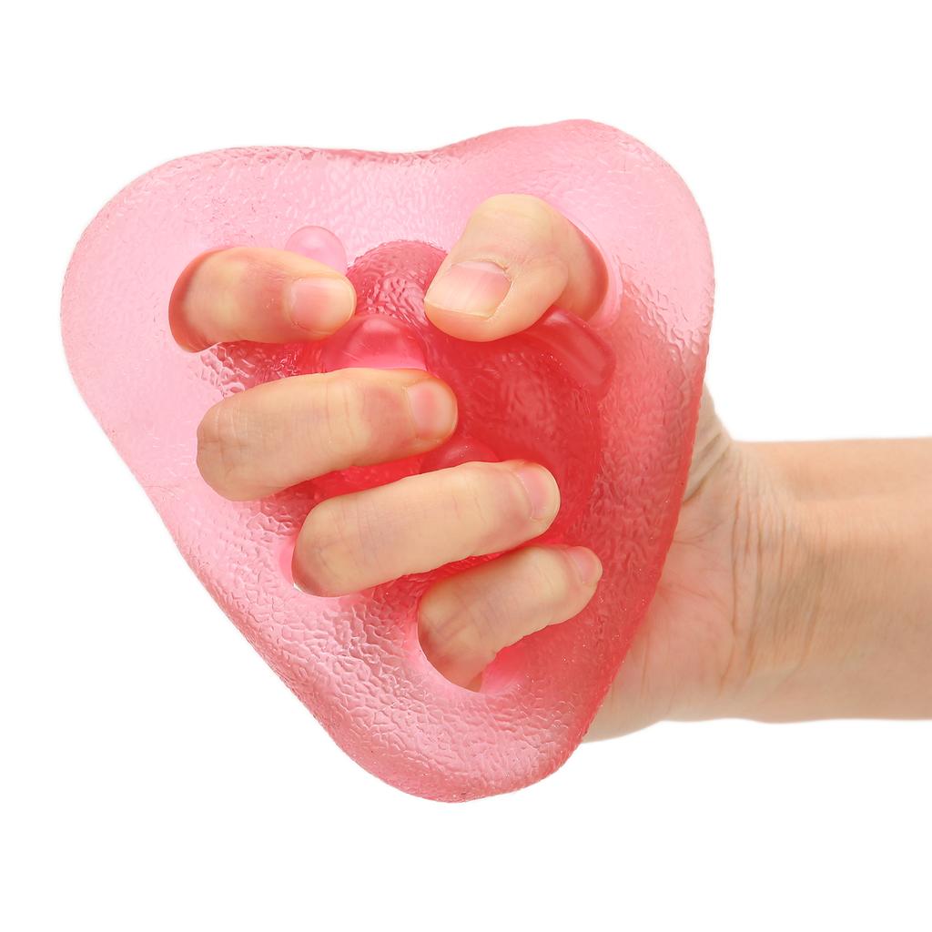 Finger Stretcher TPR Triangular Ball Grip Strength Trainer Hand Elasticity Exercise Toy Pink