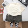 Baby Boy Clothes Summer New Fashion Big Pocket T-shirt + Shorts Solid Color Two-piece Cotton
