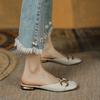 Fashion Sandals Outside Shoes for Women Low Heel Slides Mules Woman Slippers Cheap Liquidation Elegant and Fashionable Original Pvc Chic