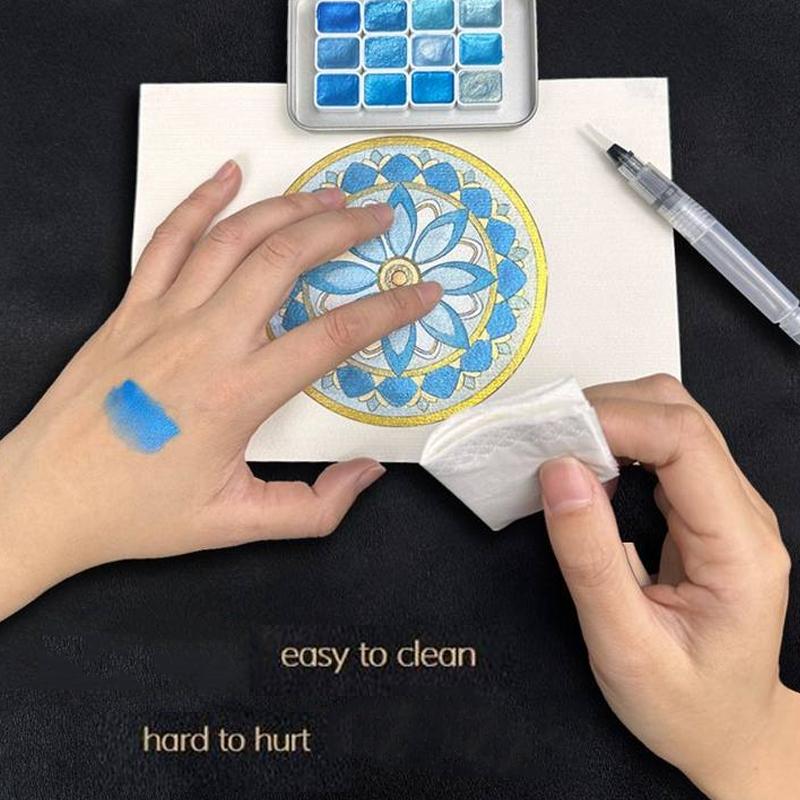 A Complete Set of Professional Watercolor Pigments Featuring 12 Colors of Solid Pearl Watercolor, Designed for Art, Special