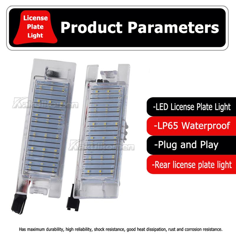 2PCS LED Number License Plate Light For Fiat Bravo 2007-2014 Grande Punto Evo 2009-2012 500L Doblo Croma Marea Tail Lamp Canbus