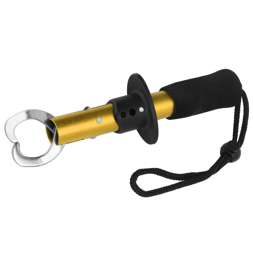 Fish Lip   Stainless Steel Fish Grip Holder Fishing Tool with Wrist Strap Fishing Gear Accessories