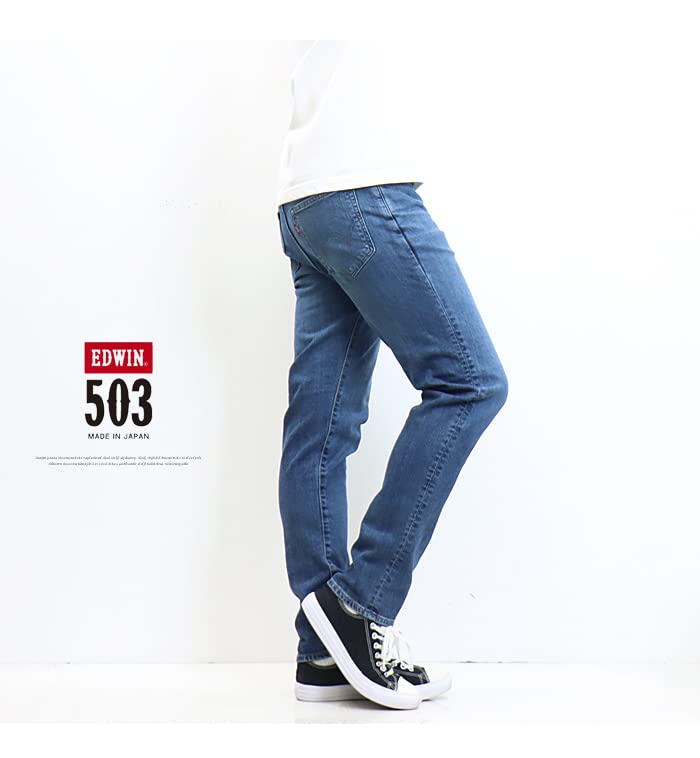 Edwin Jeans 503 Slim Tapered Denim Pants Made In Japan E50312 Mid Blue 28 Men's