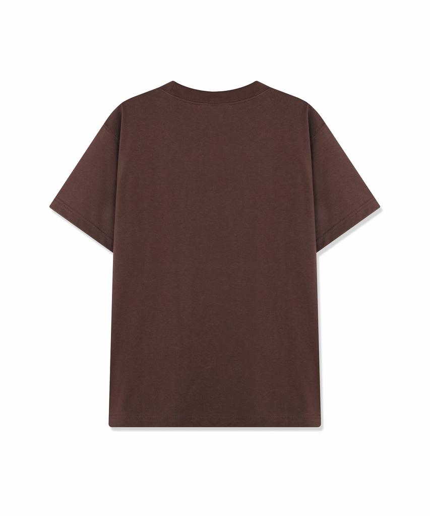 PSSHOPPER Basic Cool Skin Short Sleeve T-Shirt [Brown]