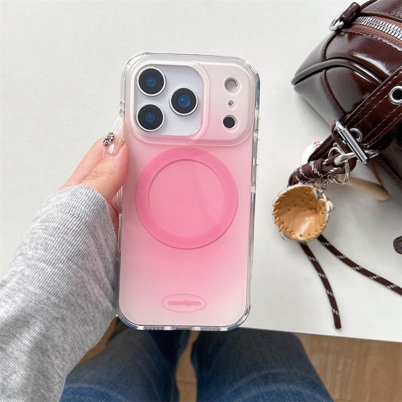 Korean Style Solid Color Taiyaki Magnetic Stand Phone Case for iPhone 17/16 Pro Max/15/14