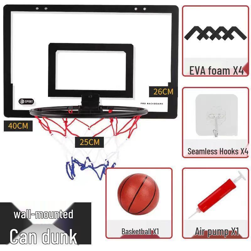 Punch-Free Foldable Basketball and Volleyball Hoop for Kids - Indoor/Outdoor Wall-Mounted Dunk Board
