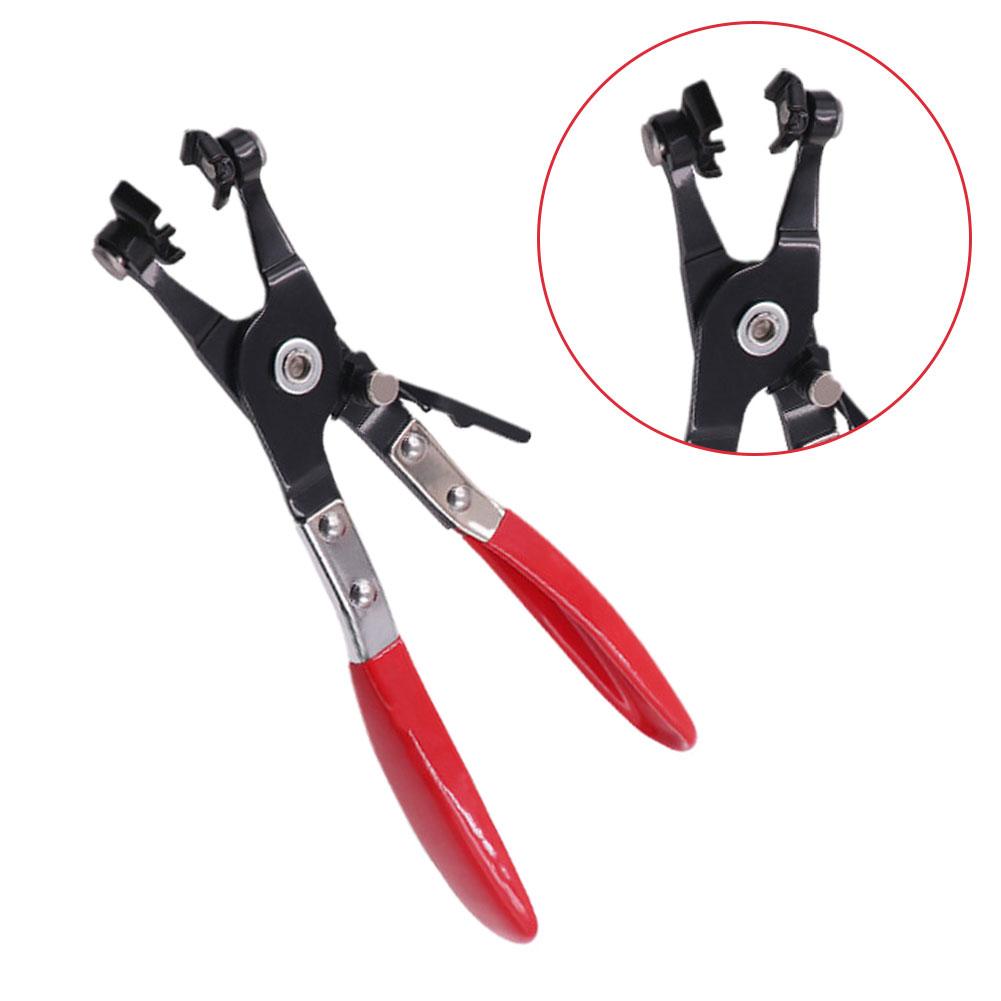 Auto-Rohrklemme, lange Schlauchklemmenzange für Kraftfahrzeuge, Werkzeug zum Entfernen von Rohrbündelklemmen mit geradem Hals, gerade Zange mit glattem Griff