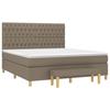 Maison Exclusive - Sommier à lattes de lit avec matelas Taupe 180x200 cm Tissu