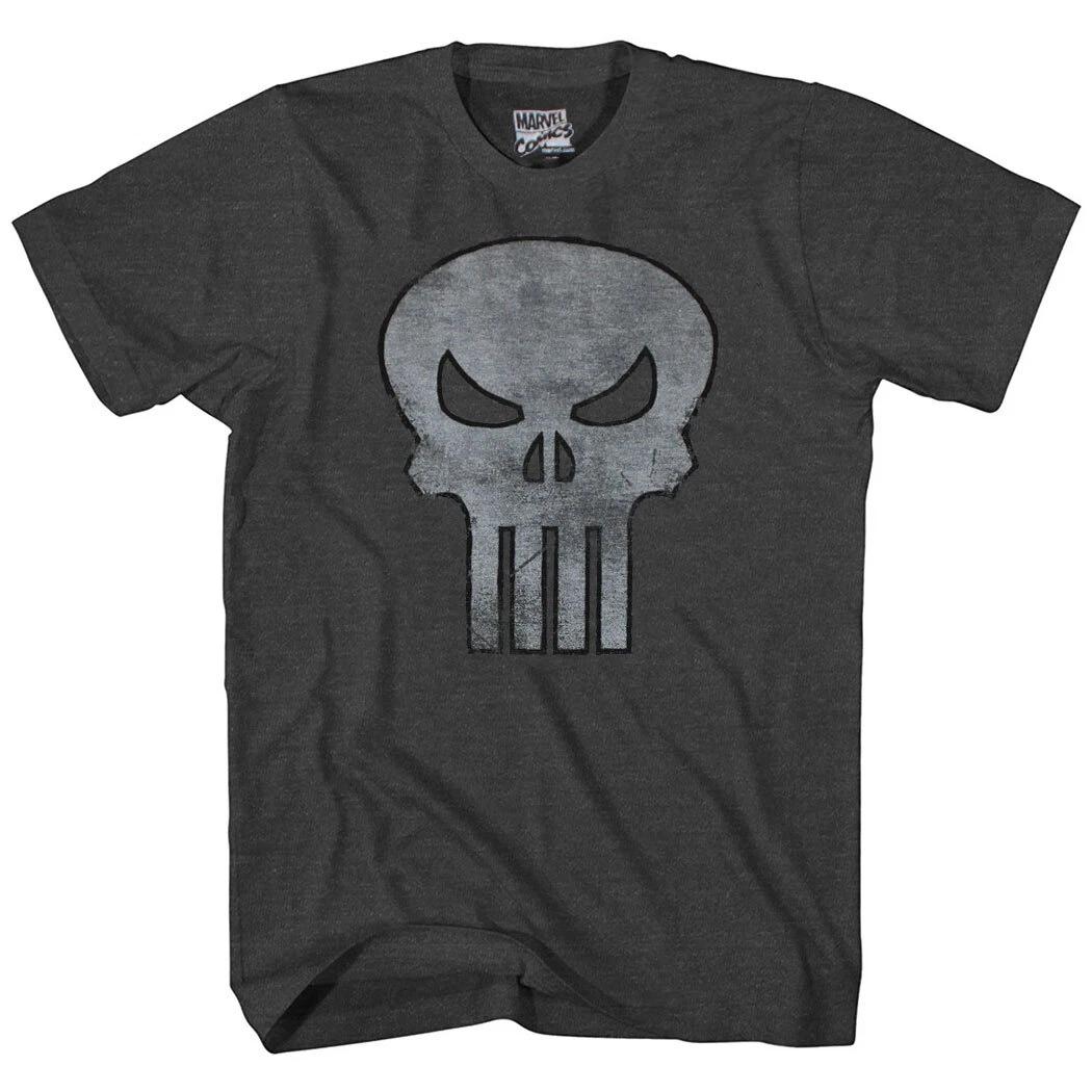 Punisher Skull Icon Vintage 100% Cotton T-shirt Mens Tees Top XL