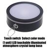 Multiple Color Changing Touch Control LED Crystals Lamp Base with Adjustable Brightness for Atmospheres Lighting