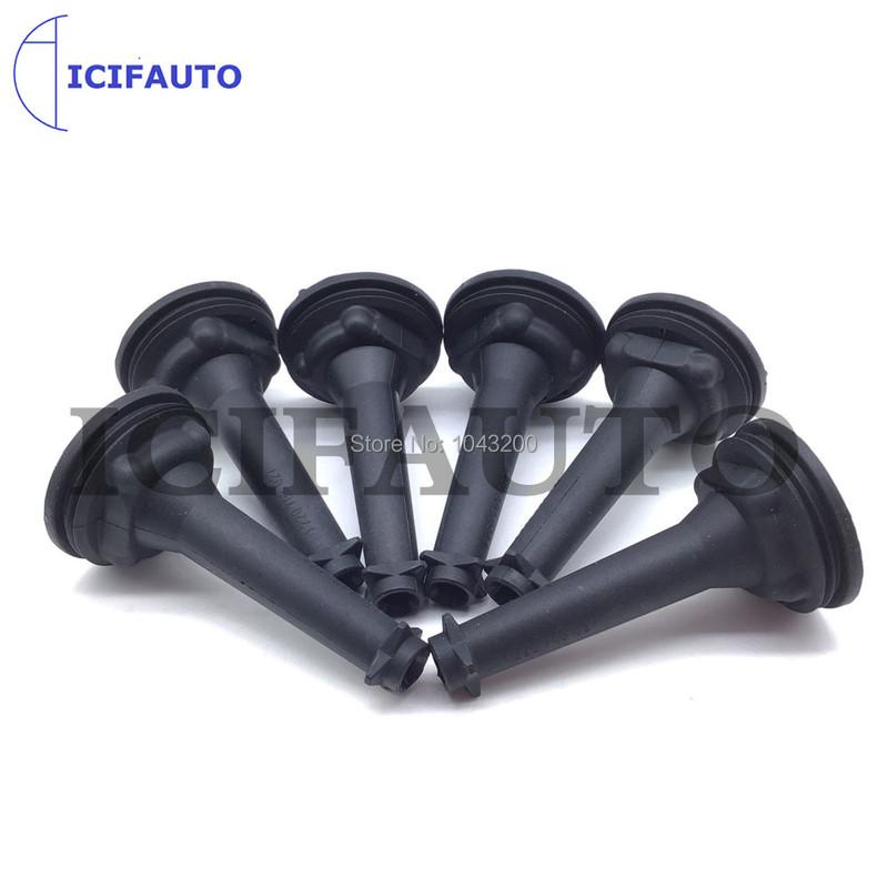 5/6 Ignition Coil Rubber Boot for Volvo C70 S70 XC70 XC90 S60 30713416, 307134160, 9125601, 91256010, 91256016,0221604001