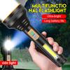 Super Bright LED COB Aluminum Alloy Flashlight Built-in Battery Rechargeable Multifunctional Flashlight For Outdoor Camping