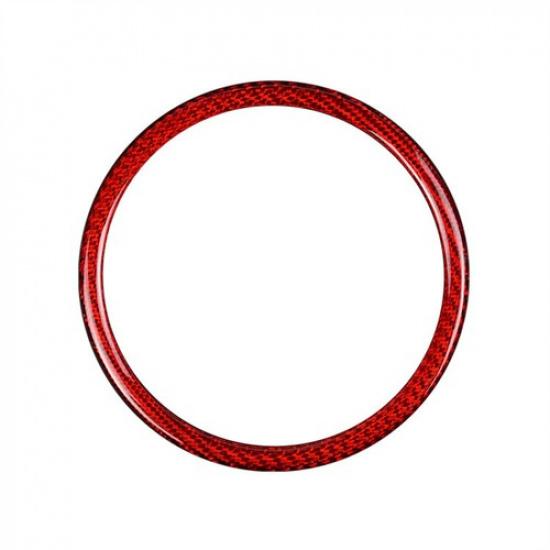 Hard Carbon Fiber Steering Wheel Decoration Sticker For Fiat 500  21 22 23